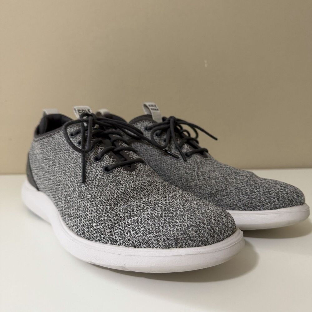 Cole Haan Grand OS Sneaker Shoe Mens 8.5 Gray Knit Lace Up Shoes
